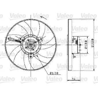Ventilateur, refroidissement du moteur VALEO 698358 pour VOLKSWAGEN POLO 1.9 SDI - 68cv
