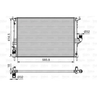 Radiateur, refroidissement du moteur VALEO OEM 214100980R