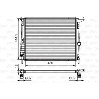 Radiateur, refroidissement du moteur VALEO OEM 8200735038