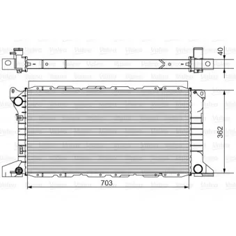 Radiateur, refroidissement du moteur VALEO 701525 pour FORD TRANSIT 2.5 DI - 116cv