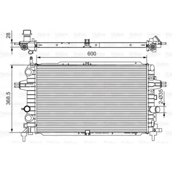 Radiateur, refroidissement du moteur VALEO OEM 1300286
