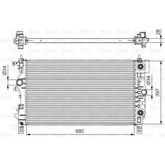 Radiateur, refroidissement du moteur VALEO OEM BSG 65-520-045