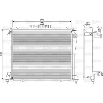 Radiateur, refroidissement du moteur VALEO 701584