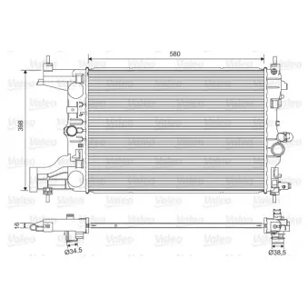 Radiateur, refroidissement du moteur VALEO 701594 pour OPEL ASTRA 1.4 ecoFLEX - 100cv
