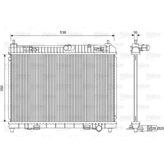 Radiateur, refroidissement du moteur VALEO 701603 pour FORD FIESTA 1.6 Ti - 105cv