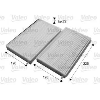 Filtre, air de l'habitacle VALEO 715657