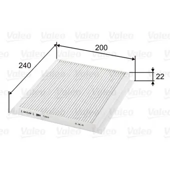 Filtre, air de l'habitacle VALEO 715816 pour HYUNDAI I30 1.6 CRDi - 136cv