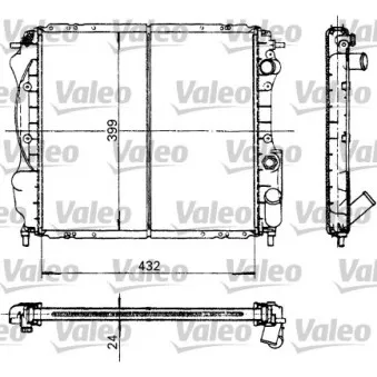 Radiateur, refroidissement du moteur VALEO 730182 pour RENAULT CLIO 1.8 - 88cv