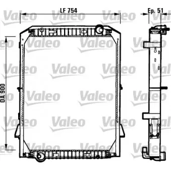 Radiateur, refroidissement du moteur VALEO OEM 93192910