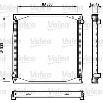 Radiateur, refroidissement du moteur VALEO 730260 pour SCANIA 4 - series 94 G/300 - 300cv