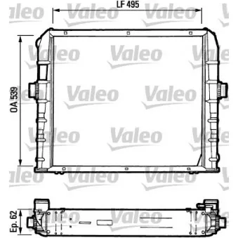 Radiateur, refroidissement du moteur VALEO 730384 pour IVECO EUROCARGO 65 E 12 K - 116cv