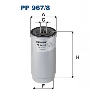 Filtre à carburant FILTRON PP 967/8 pour MERCEDES-BENZ ACTROS MP4 / MP5 2658 LS - 578cv