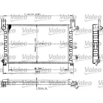 Radiateur, refroidissement du moteur VALEO 730483 pour FORD FIESTA 1.1 - 55cv