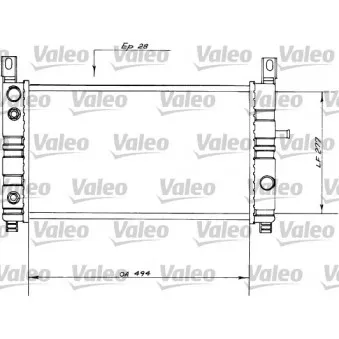 Radiateur, refroidissement du moteur VALEO 730559 pour FORD FIESTA 1.4 - 73cv