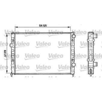 Radiateur, refroidissement du moteur VALEO 731005 pour VOLKSWAGEN PASSAT 2.0 - 116cv