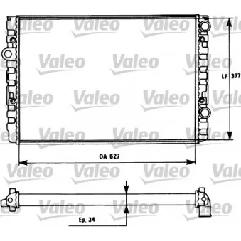 Radiateur, refroidissement du moteur VALEO 731127 pour VOLKSWAGEN POLO 1.4 D - 48cv