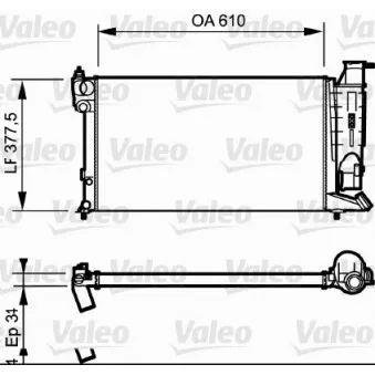Radiateur, refroidissement du moteur VALEO OEM 1301HF Radiateur, refroidissement du moteur VALEO OEM 1301HF
