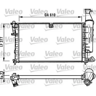 Radiateur, refroidissement du moteur VALEO 731296 pour CITROEN BERLINGO 1.8 i - 90cv