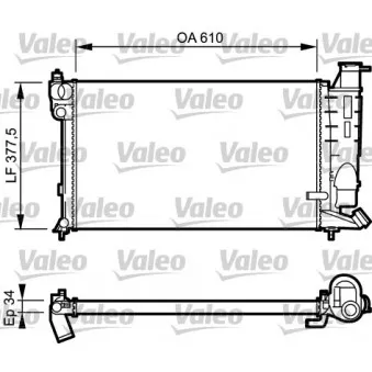 Radiateur, refroidissement du moteur VALEO 731391 pour CITROEN XSARA 2.0 i 16V - 163cv