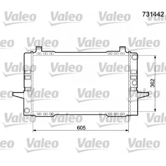 Radiateur, refroidissement du moteur VALEO [731442]