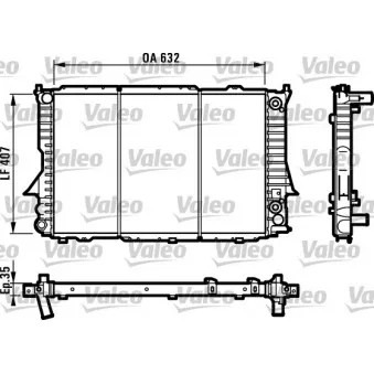 Radiateur, refroidissement du moteur VALEO 731549 pour AUDI A6 2.8 - 174cv