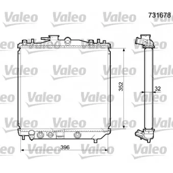 Radiateur, refroidissement du moteur VALEO 731678