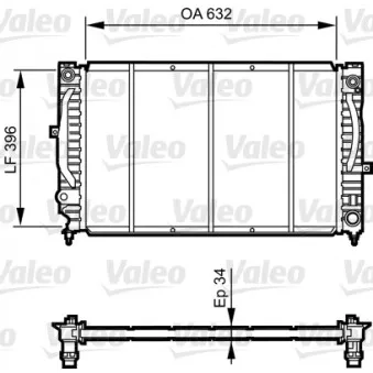 Radiateur, refroidissement du moteur VALEO 731756 pour AUDI A4 2.8 - 190cv