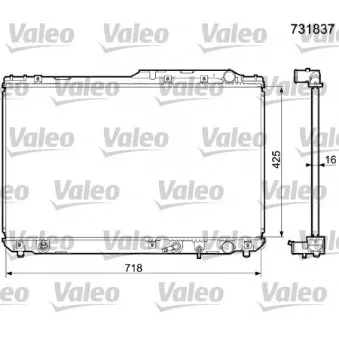 Radiateur, refroidissement du moteur VALEO 731837