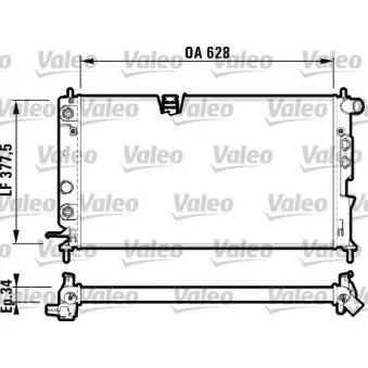 Radiateur, refroidissement du moteur VALEO 731847 pour OPEL VECTRA 1.6 i - 75cv
