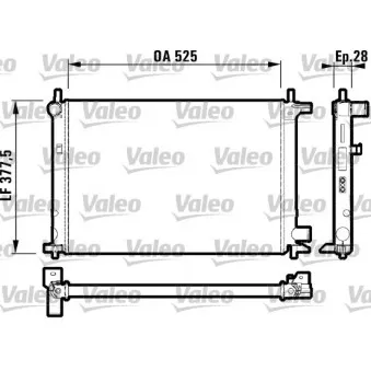 Radiateur, refroidissement du moteur VALEO 732003 pour FORD FIESTA D 1.8 - 60cv