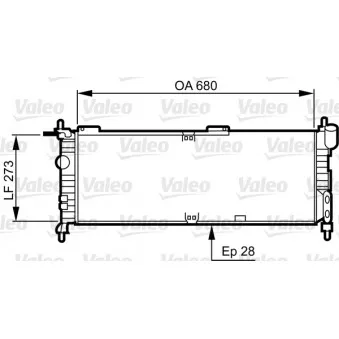 Radiateur, refroidissement du moteur VALEO 732032 pour OPEL CORSA 1.2 - 45cv