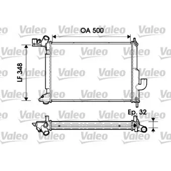 Radiateur, refroidissement du moteur VALEO 732349 pour OPEL VECTRA 2.0 DTI 16V - 101cv