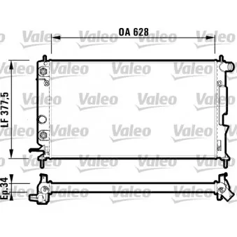 Radiateur, refroidissement du moteur VALEO 732360 pour OPEL VECTRA 2.2 i 16V - 147cv