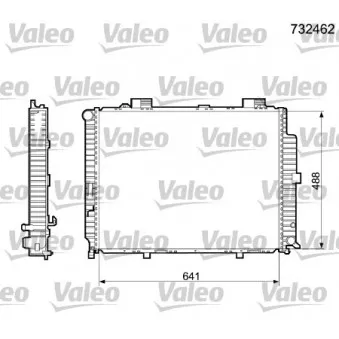Radiateur, refroidissement du moteur VALEO 732462 pour MERCEDES-BENZ CLASSE E E 300 Turbo-D - 177cv