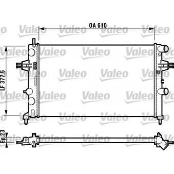 Radiateur, refroidissement du moteur VALEO 732551 pour OPEL ASTRA 1.4 16V - 90cv
