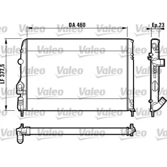 Radiateur, refroidissement du moteur VALEO 732559 pour VOLVO F12 2.0 16V RX4 - 139cv