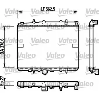 Radiateur, refroidissement du moteur VALEO 732599 pour CITROEN C5 2.0 HDI - 107cv