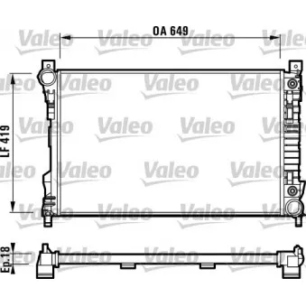 Radiateur, refroidissement du moteur VALEO 732740 pour MERCEDES-BENZ CLASSE C C 180 Kompressor - 143cv