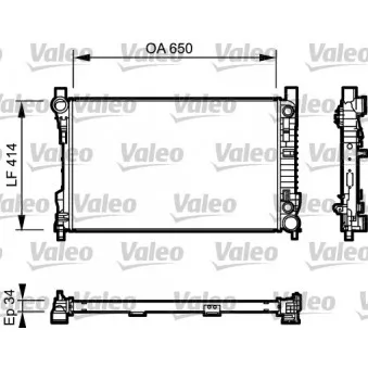 Radiateur, refroidissement du moteur VALEO 732743 pour MERCEDES-BENZ CLASSE C CLC 220 CDI - 150cv
