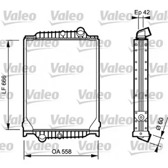 Radiateur, refroidissement du moteur VALEO 733495 pour VOLVO FL FL 180-21 - 179cv