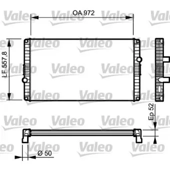 Radiateur, refroidissement du moteur VALEO 733501 pour VOLVO B12 B 12 - 420cv