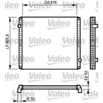 Radiateur, refroidissement du moteur VALEO 733503 pour VOLVO B12 B 12 - 356cv