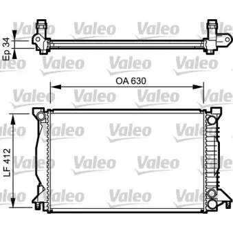 Radiateur, refroidissement du moteur VALEO 734270 pour AUDI A4 2.5 TDI - 163cv