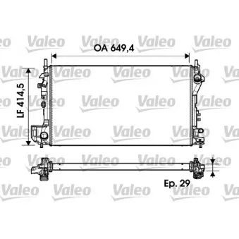 Radiateur, refroidissement du moteur VALEO 734302 pour OPEL VECTRA 3.0 CDTI - 177cv