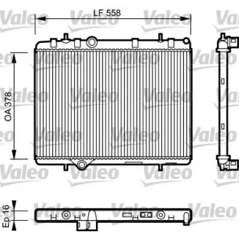 Radiateur, refroidissement du moteur VALEO 734366 pour CITROEN C5 1.6 HDI 110 - 112cv