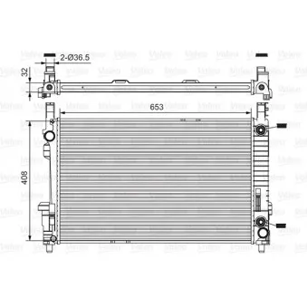 Radiateur, refroidissement du moteur VALEO 734378 pour MERCEDES-BENZ CLASSE A A 160 CDI - 82cv