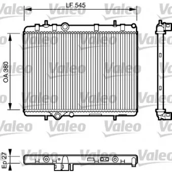 Radiateur, refroidissement du moteur VALEO 734423 pour CITROEN C5 1.6 HDI - 109cv