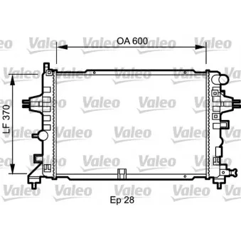 Radiateur, refroidissement du moteur VALEO 734432 pour OPEL ASTRA 2.0 Turbo - 170cv