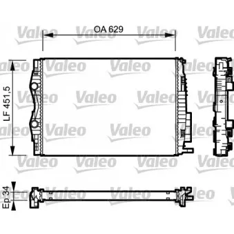 Radiateur, refroidissement du moteur VALEO 734438 pour RENAULT SCENIC 2.0 DCI - 150cv