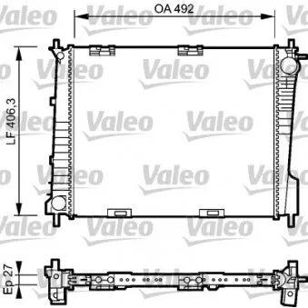 Radiateur, refroidissement du moteur VALEO 734461 pour RENAULT CLIO 2.0 16V Sport - 197cv
